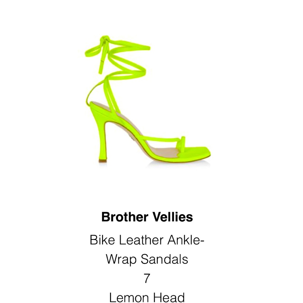 Brother Vellies bright Lemon/yellow strappy heels